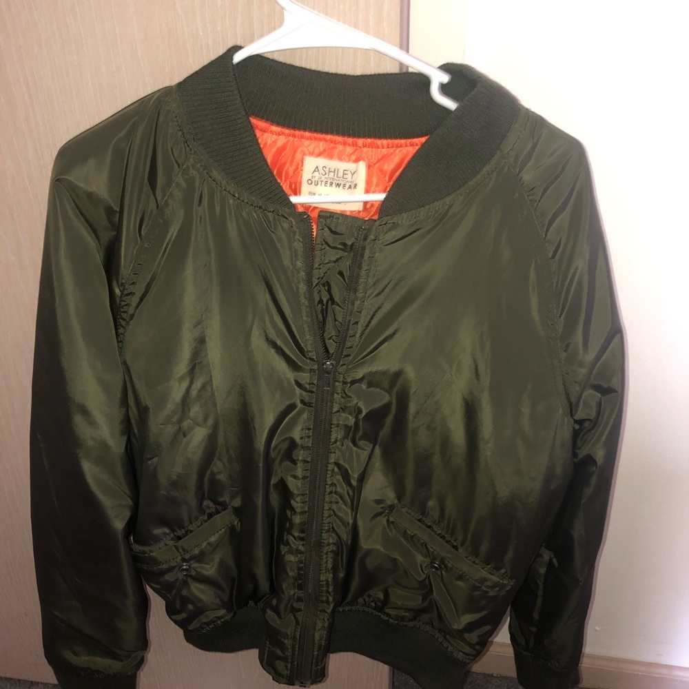 Green bomber jacket